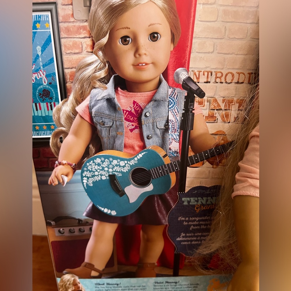 American Girl Doll with Blonde Hair and Pink Top - Picture 7 of 9